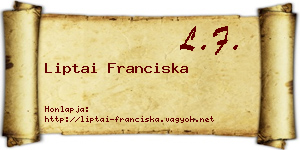 Liptai Franciska névjegykártya
